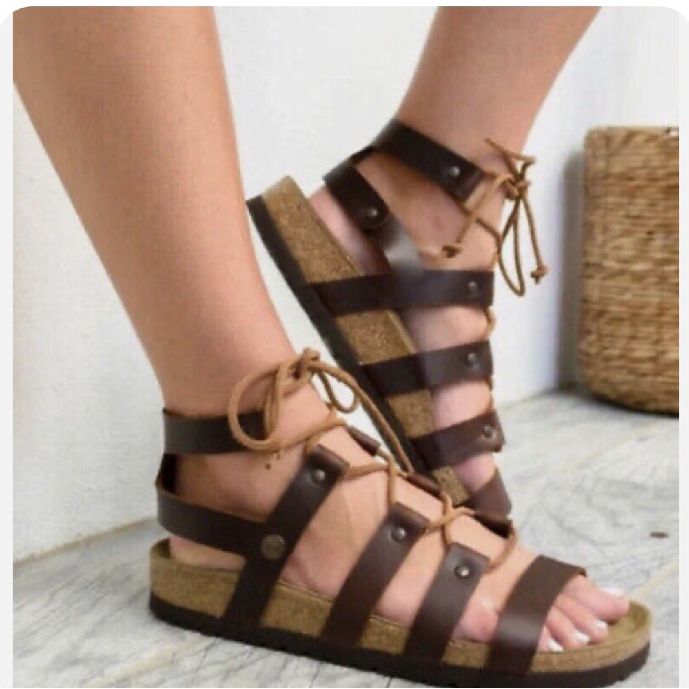Birkenstock Brown Gladiator Sandals